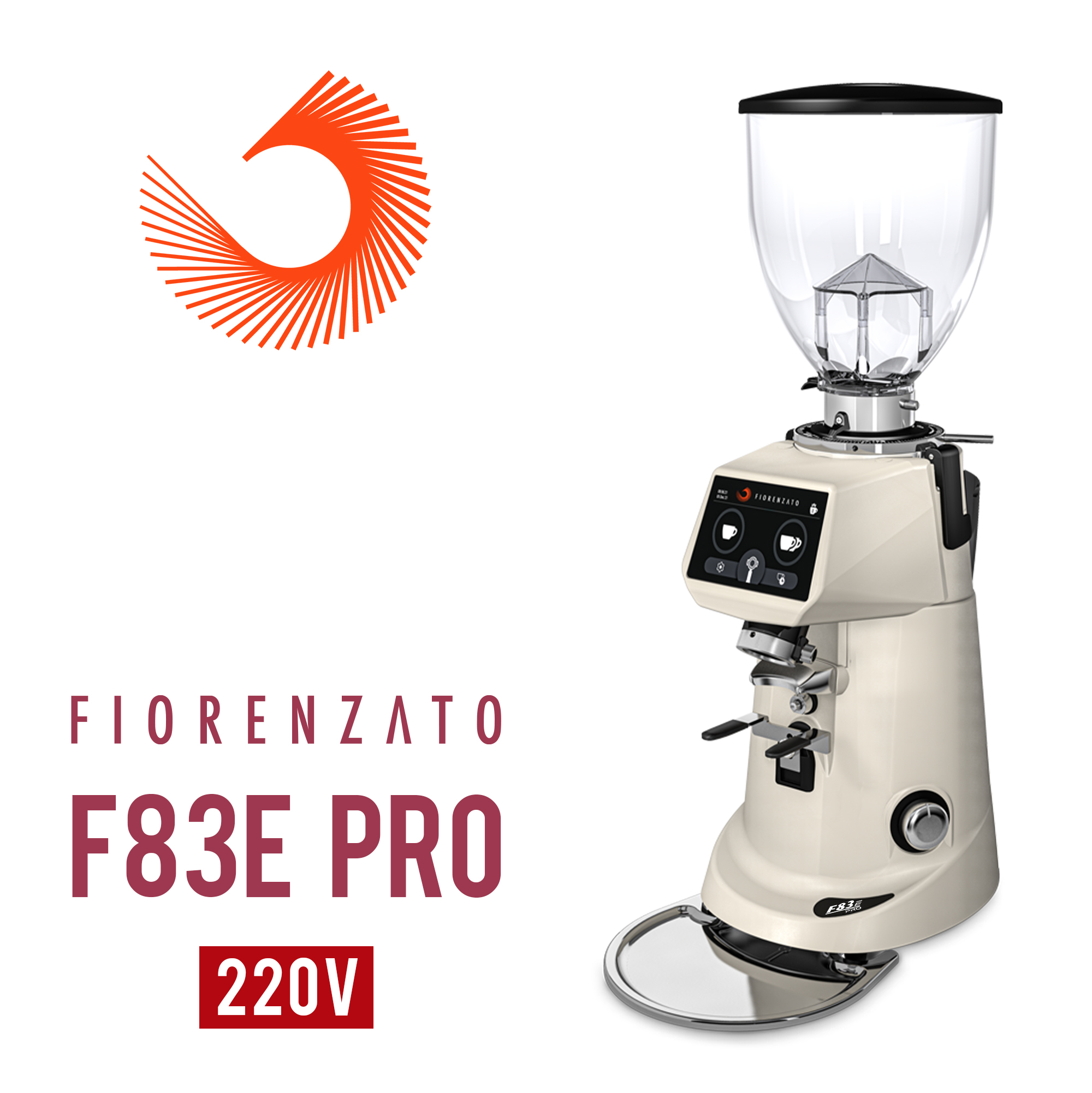 【停產】Fiorenzato F83E PRO 營業用磨豆機220V 珍珠白  |【停產】電器產品
